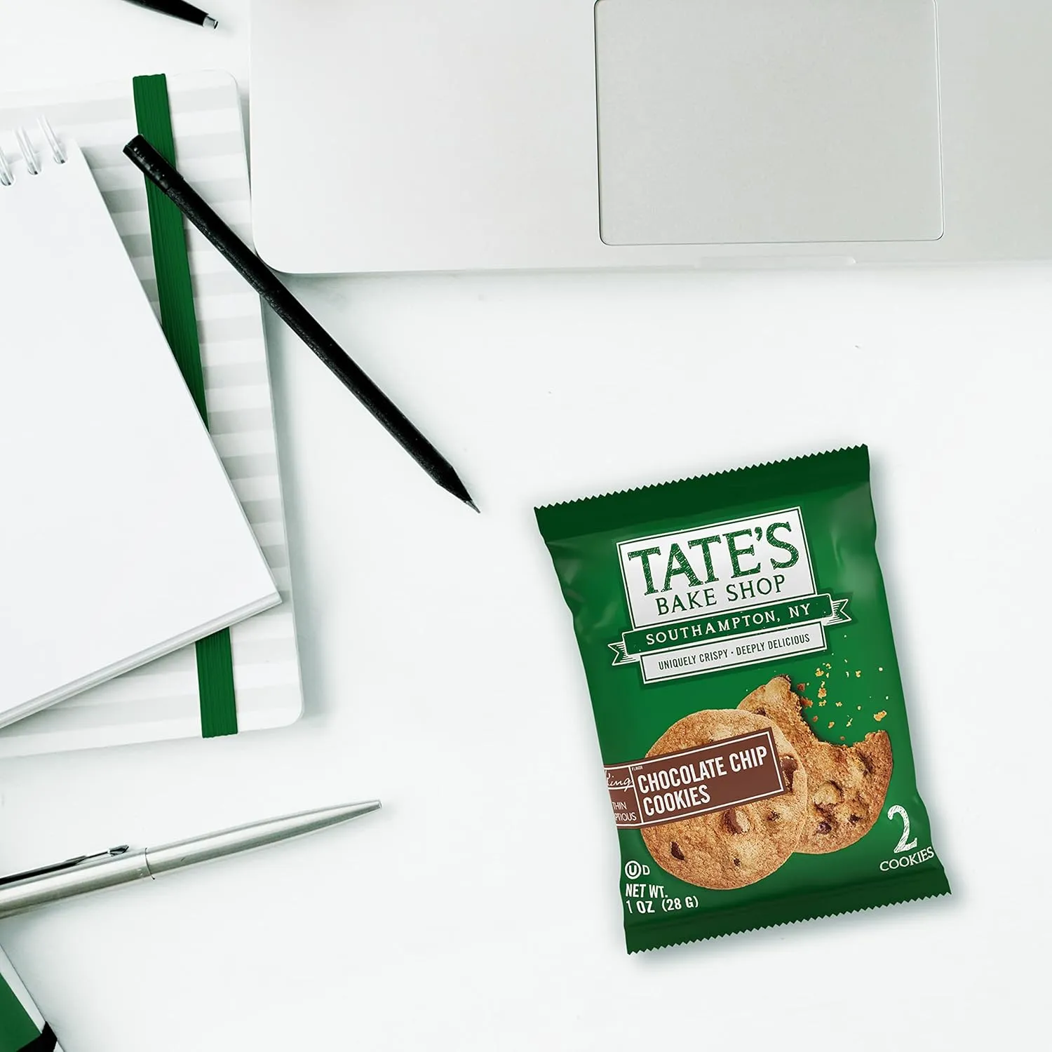 Tate’s Bake Shop Chocolate Chip Cookies, 16 – 2 Cookie Snack Packs (2 Boxes)