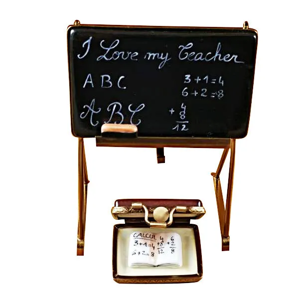 Teacher's Blackboard Limoges Porcelain Box