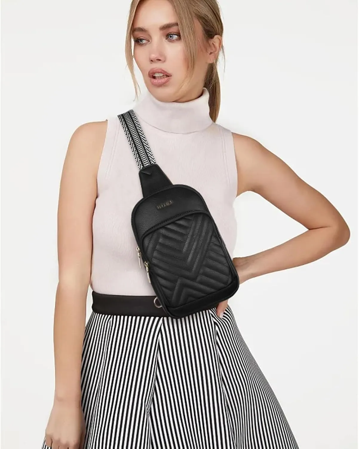 Telena Large Sling Bag Crossbody Bags for Women Fanny Packs Cross Body with Adjustable Strap
