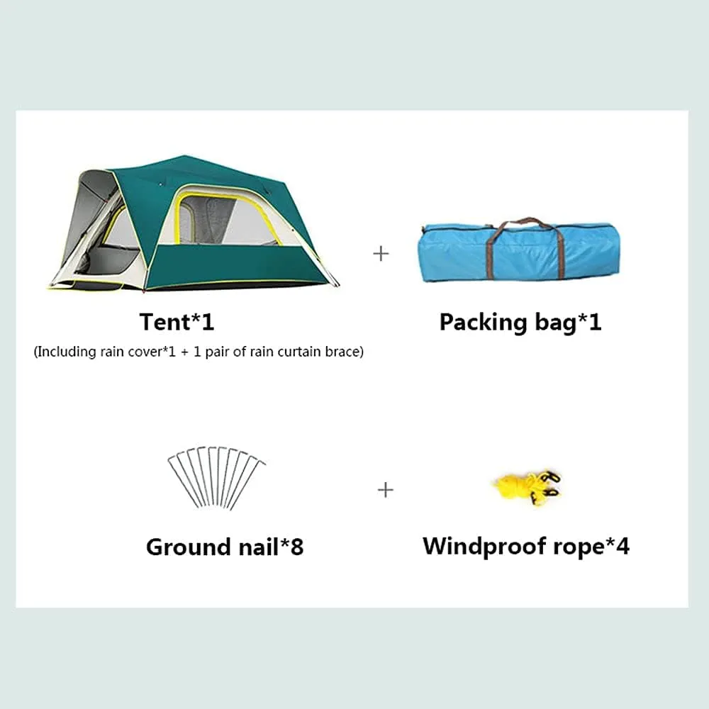 Tents Instant Pop Up Family Camping for 3-4,5-8 Persons, Dome Waterproof Sun Shelter, Backpacking with Removable