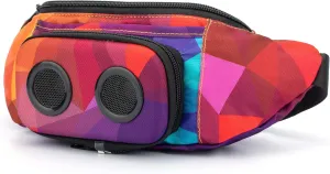 The #1 Fannypack with Speakers. Bluetooth Fanny Pack for Parties/Festivals/Raves/Beach/Boats. Rechargeable, Works with iPhone & Android. #1 (Retro)