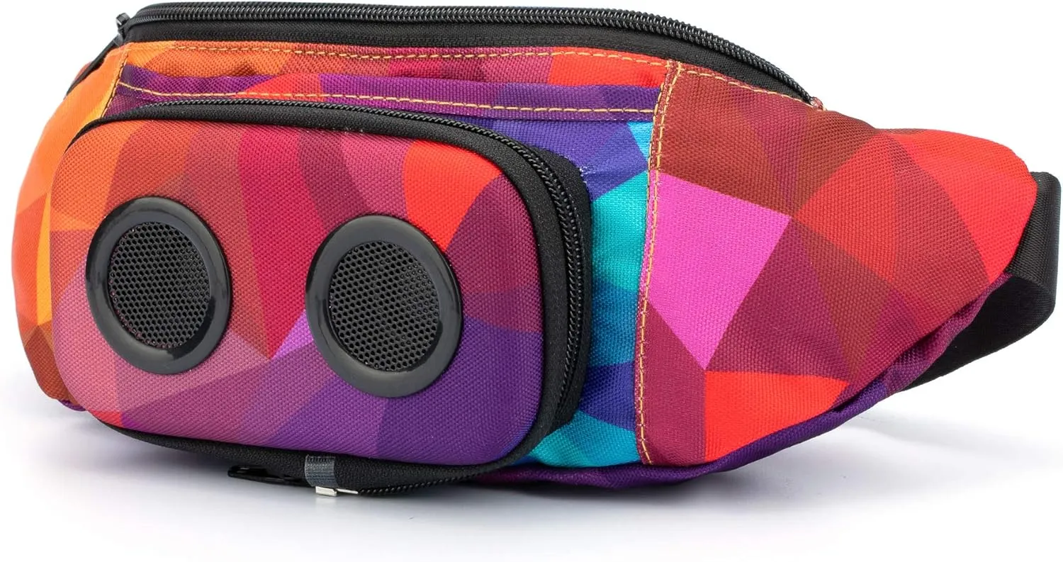 The #1 Fannypack with Speakers. Bluetooth Fanny Pack for Parties/Festivals/Raves/Beach/Boats. Rechargeable, Works with iPhone & Android. #1 (Retro)