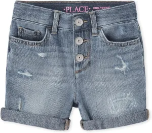 The Children's Place Girls' Denim Shortie Shorts