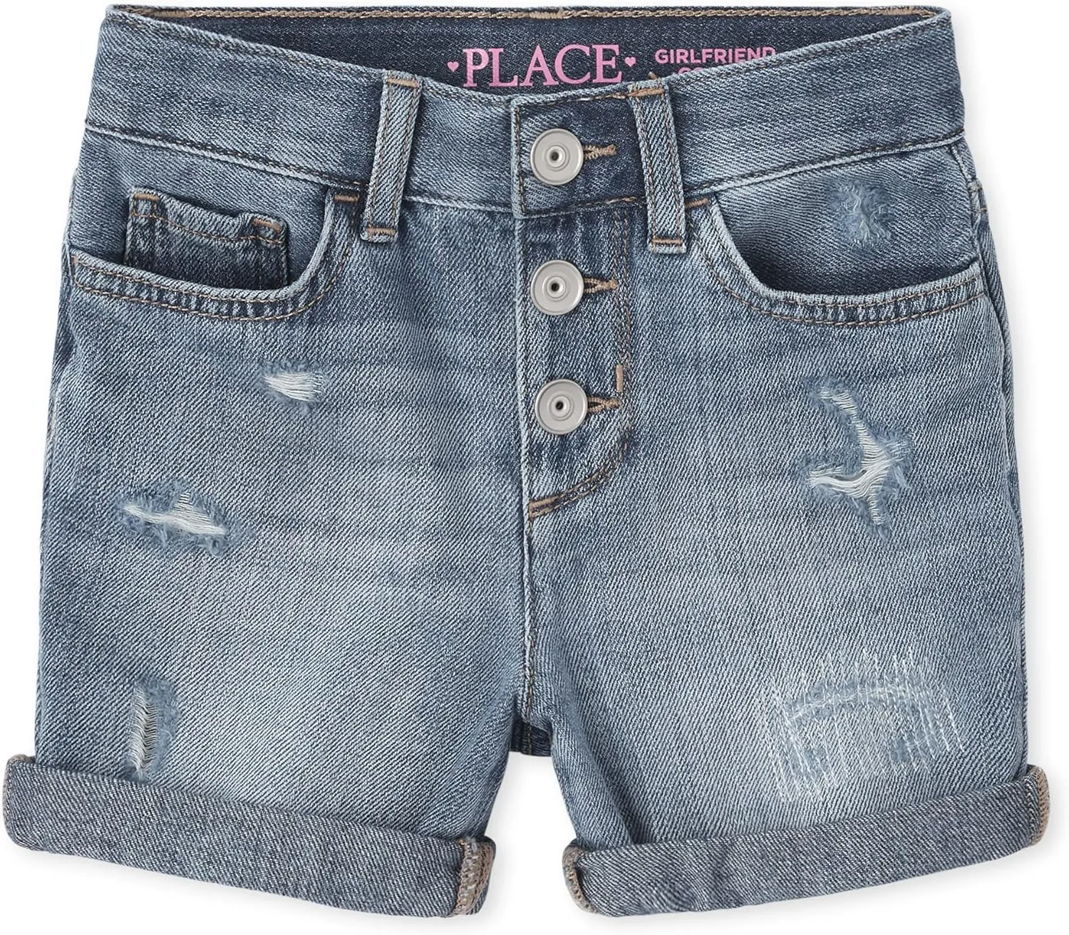 The Children's Place Girls' Denim Shortie Shorts