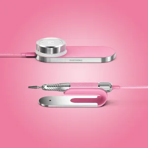 The DAICHONG 4th-gen Nail Drill: Professional, 30000 RPM. Rechargeable, for Acrylic & Gel Nail Work. Shake to Switch Rotation. (Bright red)