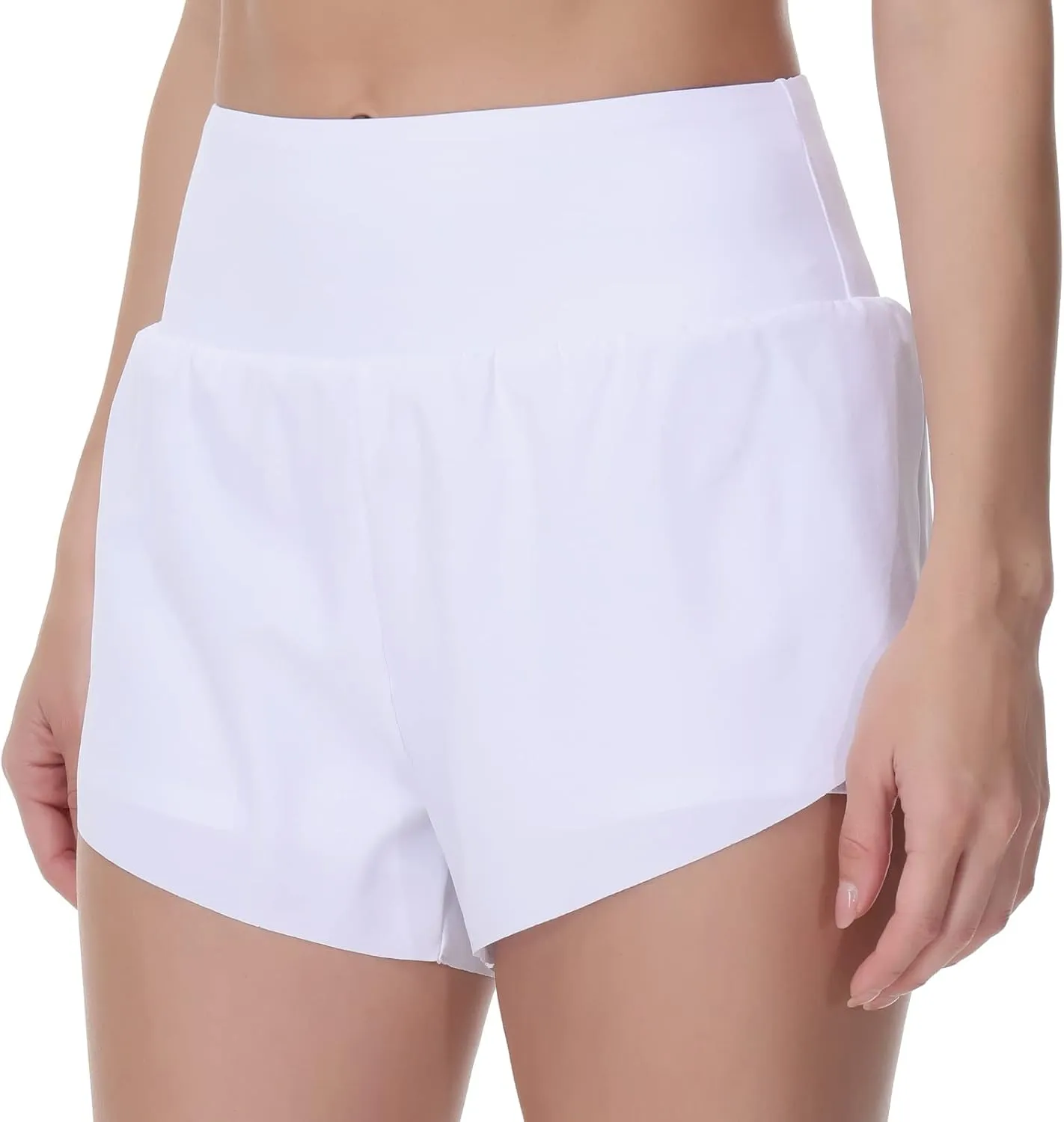 THE GYM PEOPLE Women’s Quick Dry Running Shorts Mesh Liner High Waisted Tennis Workout Shorts Zipper Pockets