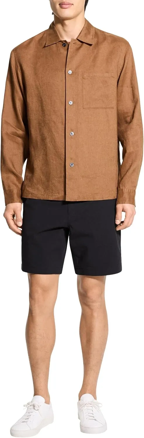 Theory Men's Lt Shirt in Relaxed Linen