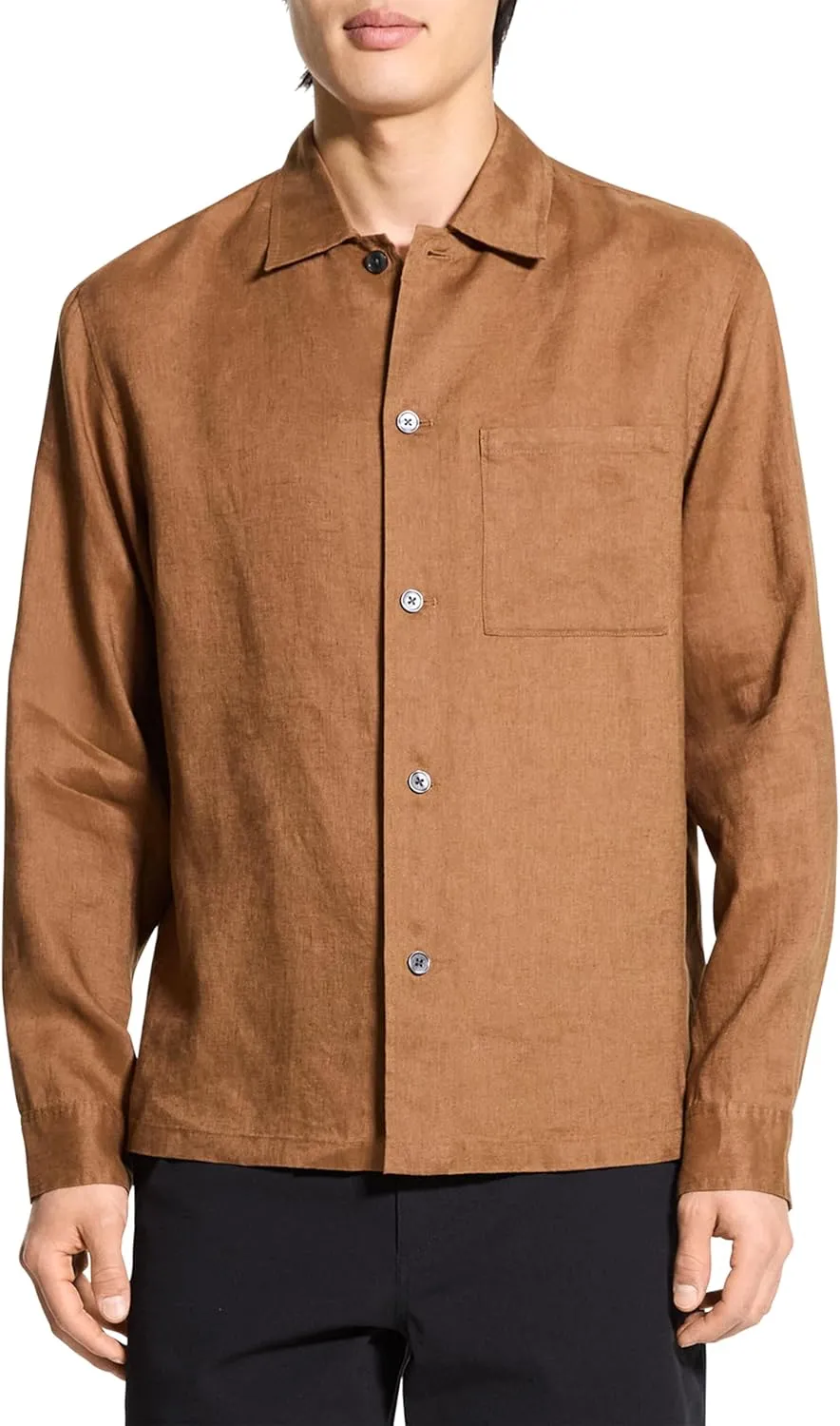 Theory Men's Lt Shirt in Relaxed Linen