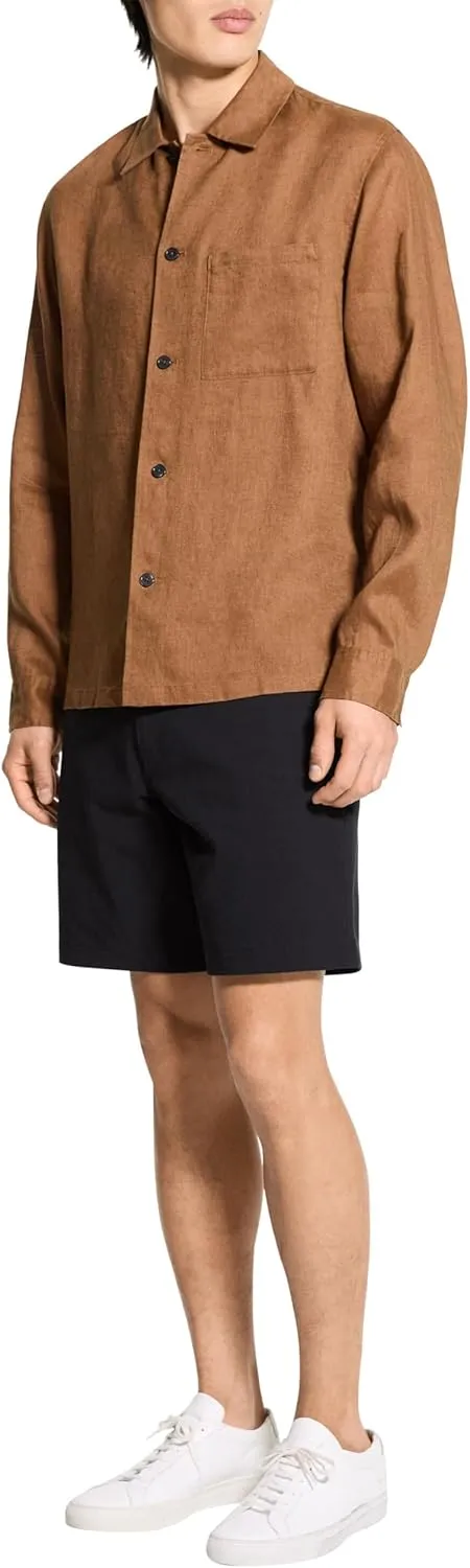 Theory Men's Lt Shirt in Relaxed Linen