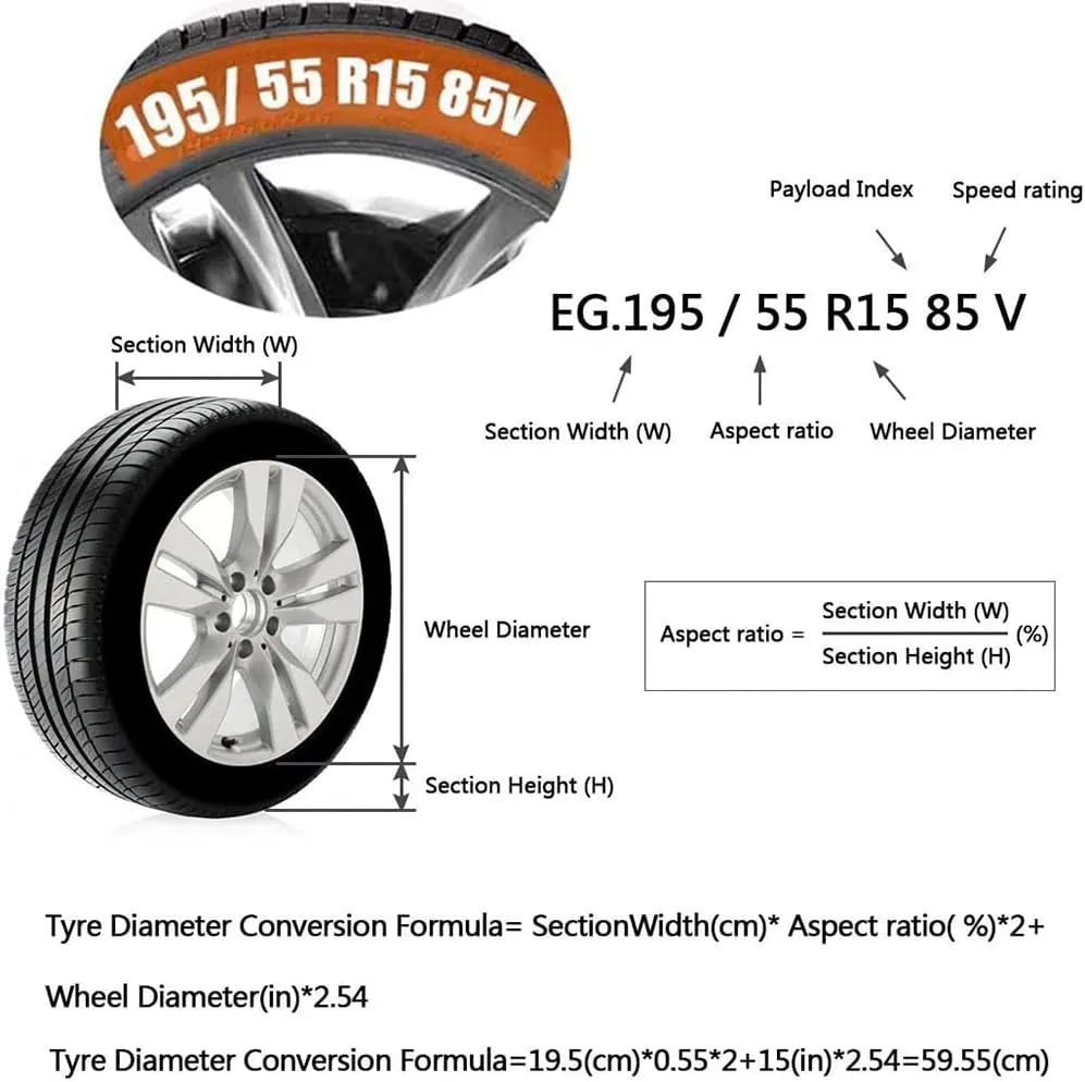 Tire Cover 4pcs Skyour Adjustable Waterproof Seasonal Spare Car Wheel Tire Storage Bag Tote Protective Cover Dustproof Tire Tote Wheel Protector Covers with 4pcs Wheel Felts (Black-B, L)