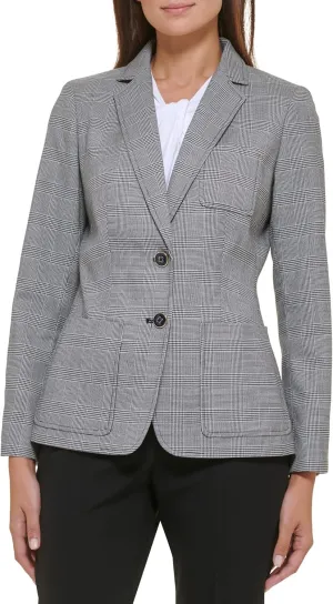 Tommy Hilfiger Women's Work Two Button Blazer Jackets
