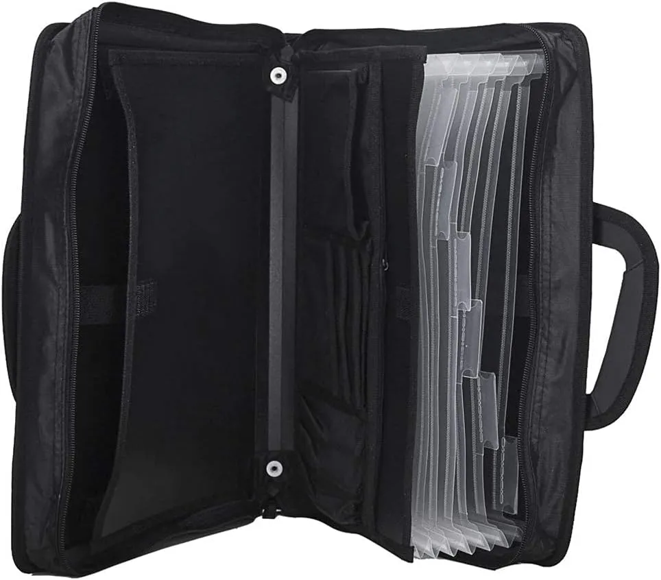 Top Handle Business Briefcase Messenger Waterproof Expander File Folder Document Laptop Bag Office School Travel Briefcase