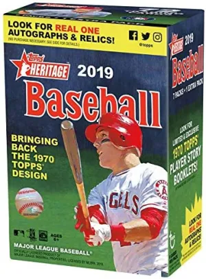 Topps 2019 Heritage Baseball Blaster Box (8 Packs/9 Cards)