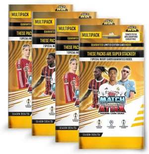 Topps UEFA Champions League Match Attax 24/25 Trading and Collectible Card Game (Multipack of 4)