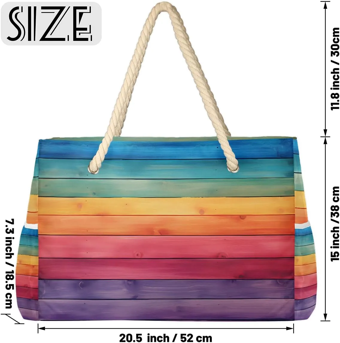 Tote Beach Bag for Women Large Zipper Beach Bags Waterproof Sandproof Cute Owls Gym Swim Pool Travel Bag