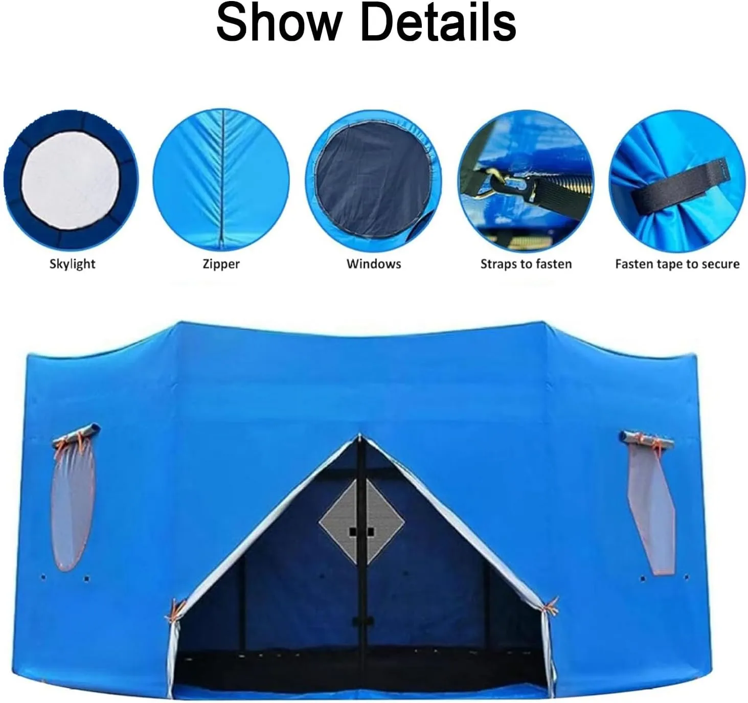 Trampoline Windproof Protect from Sun Trampoline Tent Cover Canopy Shade, for 6ft/8ft/10ft/12ft/14ft/15ft Straight Pole Round Trampoline Outdoor Fun for Kids