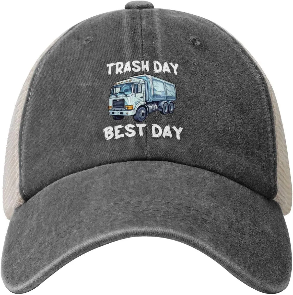Trash Day Best Day Waste Management Garbage Adjustable Cowboy Mesh Baseball Cap Unisex Outdoor Trucker Hat2 Deep Heather