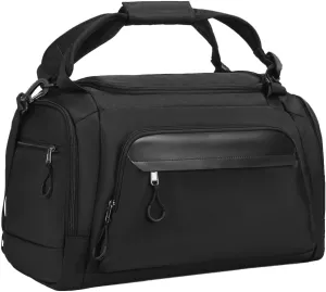 Travel Duffel Bag Waterproof Large Travel Luggage Bag for Men and Women Gym Duffel Bag with Shoe Compartment and Wet Pocket Black