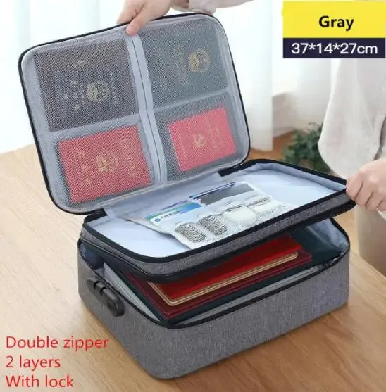 Travel File Organizer Document Storage Bag