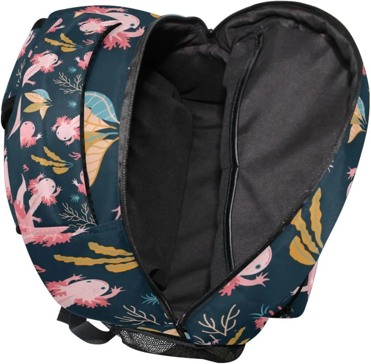 Travel Laptop Backpack Daypack College School Computer Bag Axolotl Bookbag for Kids, Fits 3 to 6 Years Old