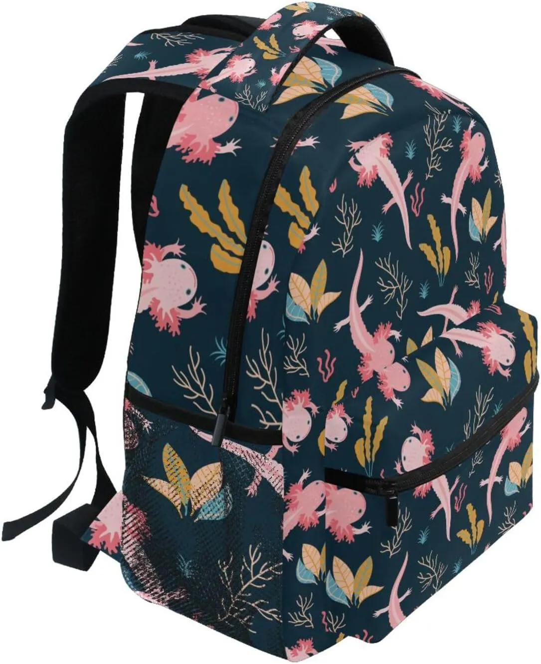 Travel Laptop Backpack Daypack College School Computer Bag Axolotl Bookbag for Kids, Fits 3 to 6 Years Old