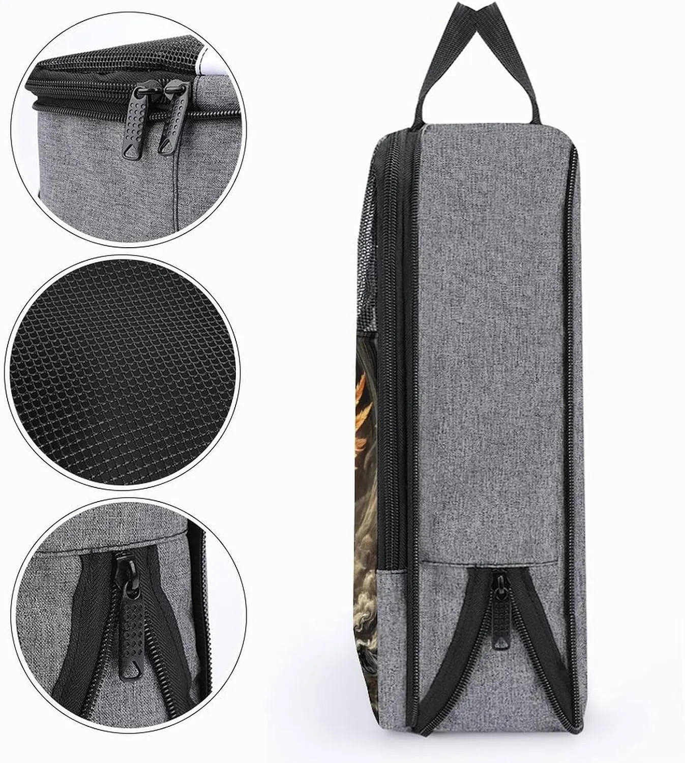 Travel Shoe Bags Waterproof Portable Shoe Storage Pouch with Dual Zipper Handles Waterproof Breathable Durable Mesh Desig Travel Shoe Case Organizer for Travel And Home Use Shoe Bag Phoenix's Ascent