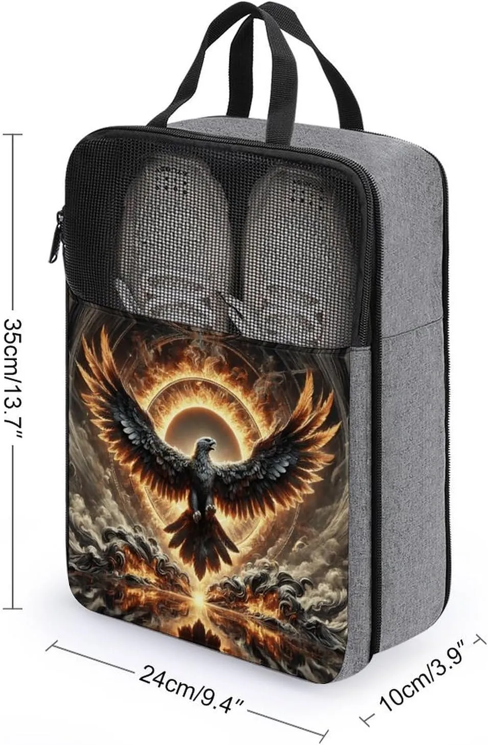 Travel Shoe Bags Waterproof Portable Shoe Storage Pouch with Dual Zipper Handles Waterproof Breathable Durable Mesh Desig Travel Shoe Case Organizer for Travel And Home Use Shoe Bag Phoenix's Ascent