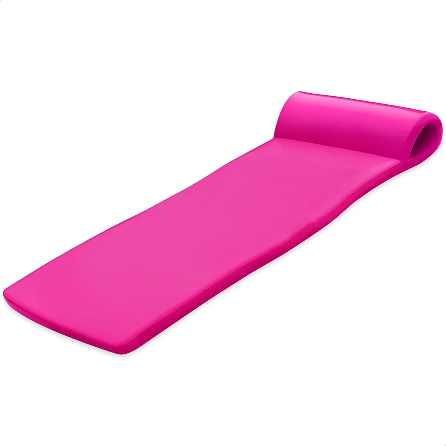 TRC Recreation Sunsation Vinyl Coated Foam Swimming Pool Float Mat Adult Lounger with Built-in Roll Pillow