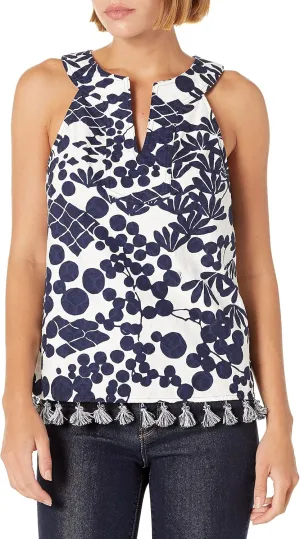 Trina Turk Women's Document Tassel Detail Tank Top