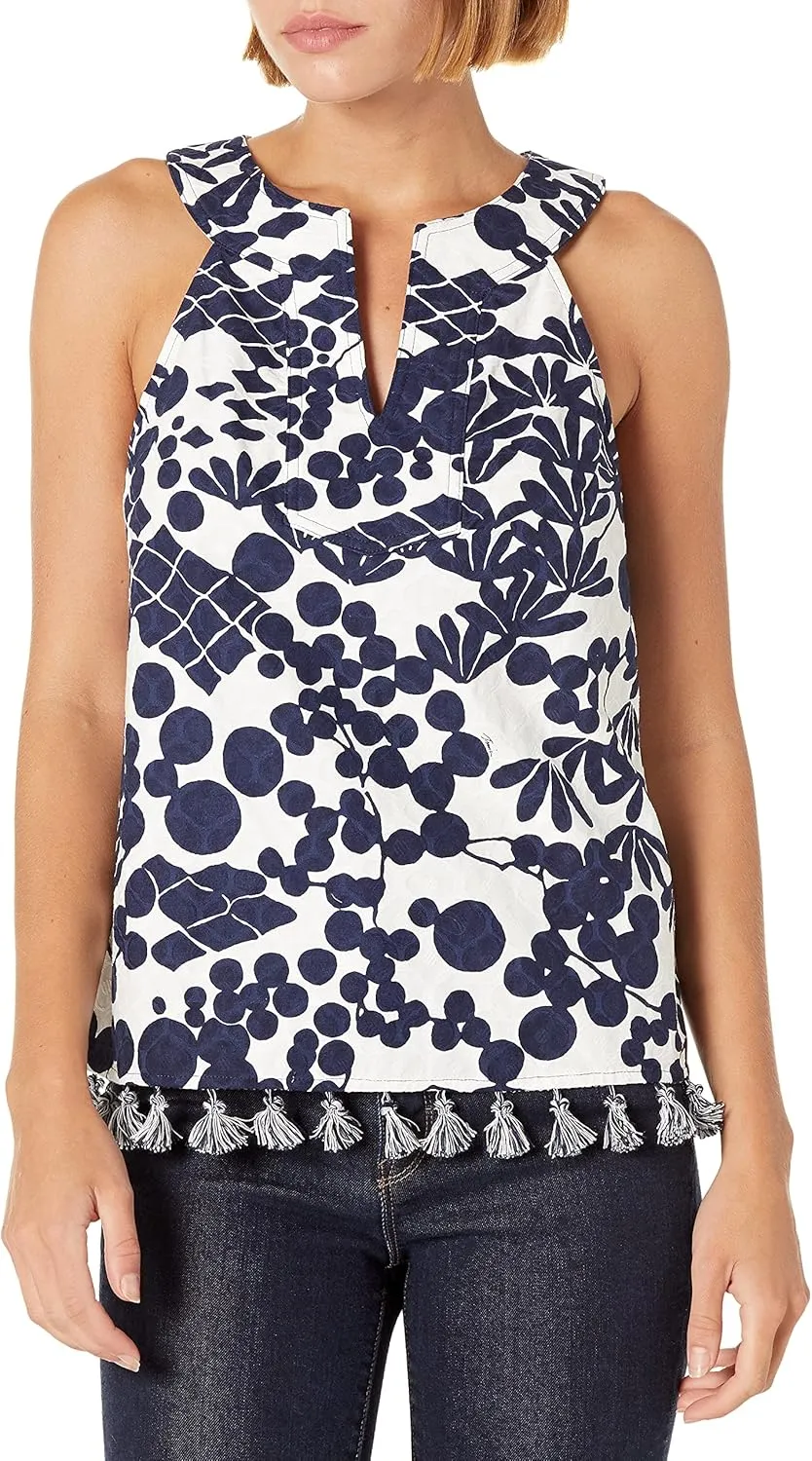 Trina Turk Women's Document Tassel Detail Tank Top