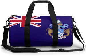 Tristan Da Cunha Flag Gym Bag for Girls Boys Sports Duffel with Wet Pocket Travel Weekender