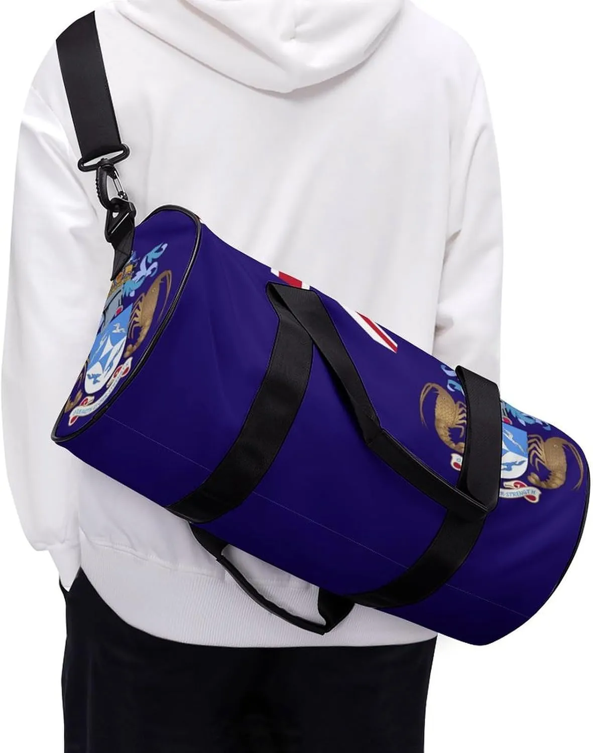 Tristan Da Cunha Flag Gym Bag for Girls Boys Sports Duffel with Wet Pocket Travel Weekender