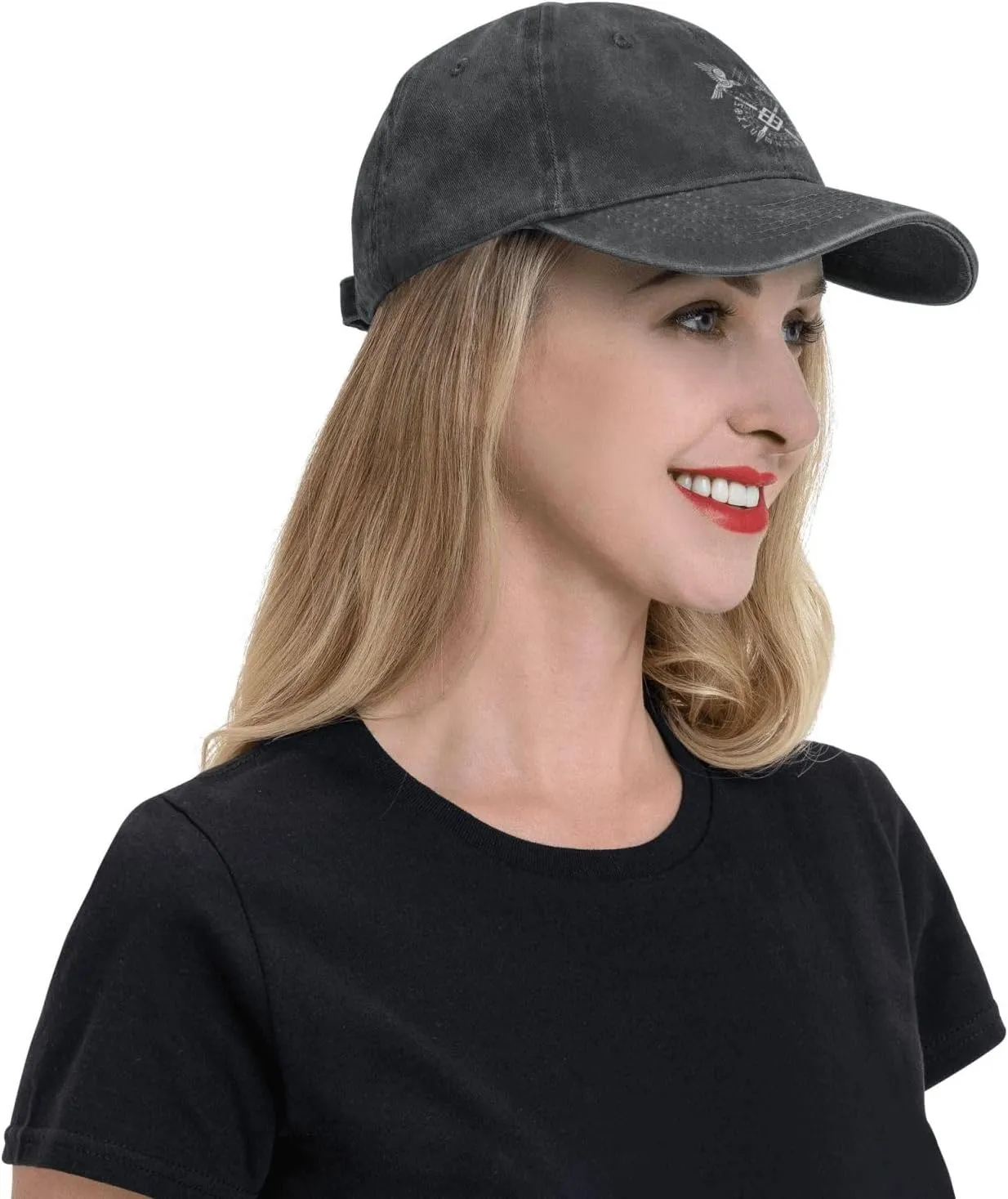Twin Ravens of Odin Norse Pagan Symbol Cowboy Baseball Hat Washable Adjustable Denim Baseball Hat