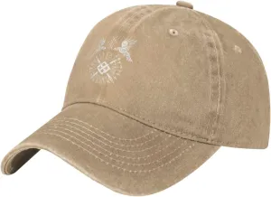 Twin Ravens of Odin Norse Pagan Symbol Cowboy Baseball Hat Washable Adjustable Denim Baseball Hat