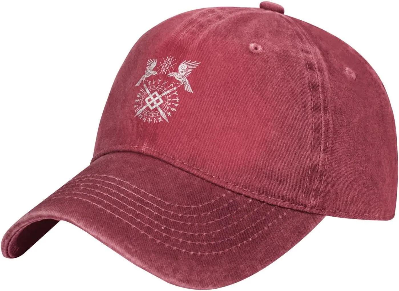 Twin Ravens of Odin Norse Pagan Symbol Hat Casquette Denim Baseball Cap Unisex Men's Hat Women's Hat Black