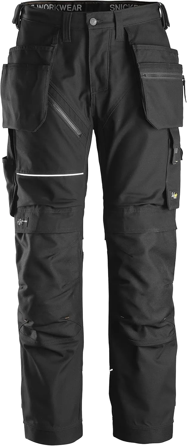 U621404043432 RuffWork Canvas Work Pants   Holster Pockets (Black/Black) - 34/32