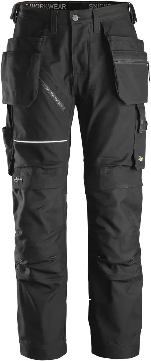 U621404043432 RuffWork Canvas Work Pants   Holster Pockets (Black/Black) - 34/32