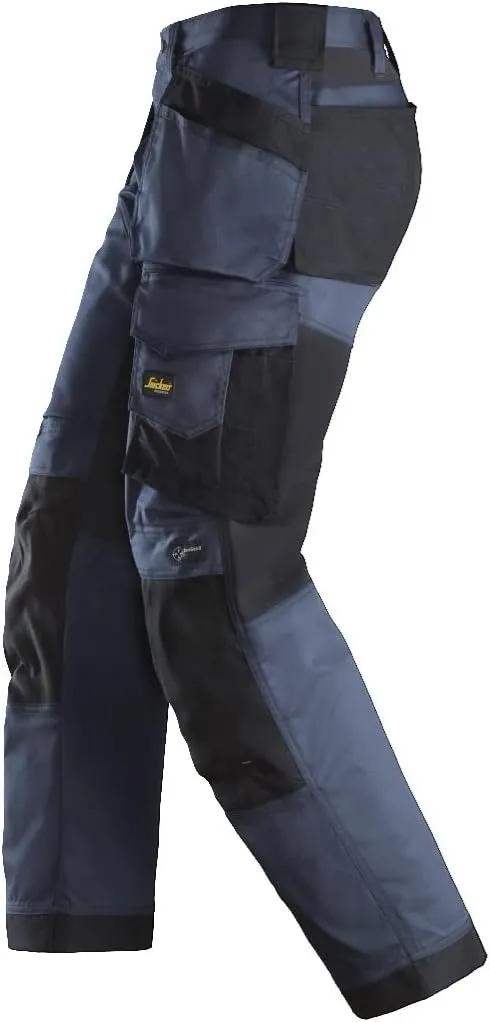 U625195043432 AllroundWork Stretch Loose Fit Work Pants   Holster Pockets (Navy/Black) - 34/32