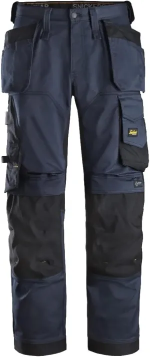 U625195043432 AllroundWork Stretch Loose Fit Work Pants   Holster Pockets (Navy/Black) - 34/32