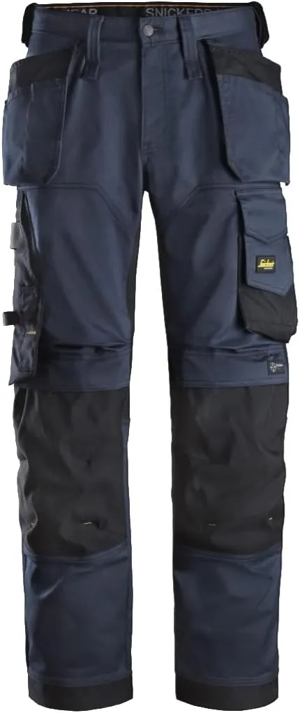U625195043432 AllroundWork Stretch Loose Fit Work Pants   Holster Pockets (Navy/Black) - 34/32