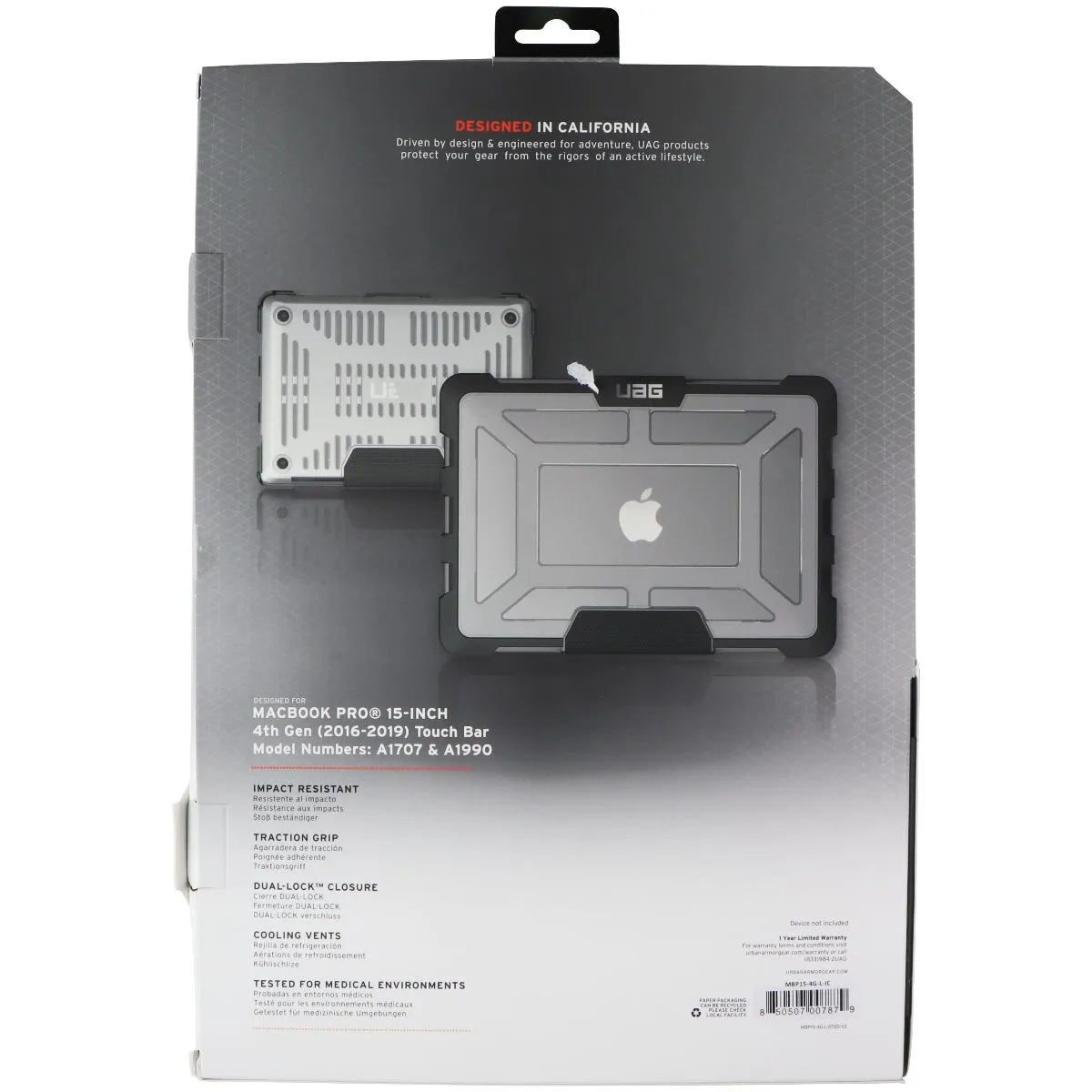UAG Plasma Case for MacBook Pro 15in with Touch Bar (4th Gen, 2016-2019) - Ice