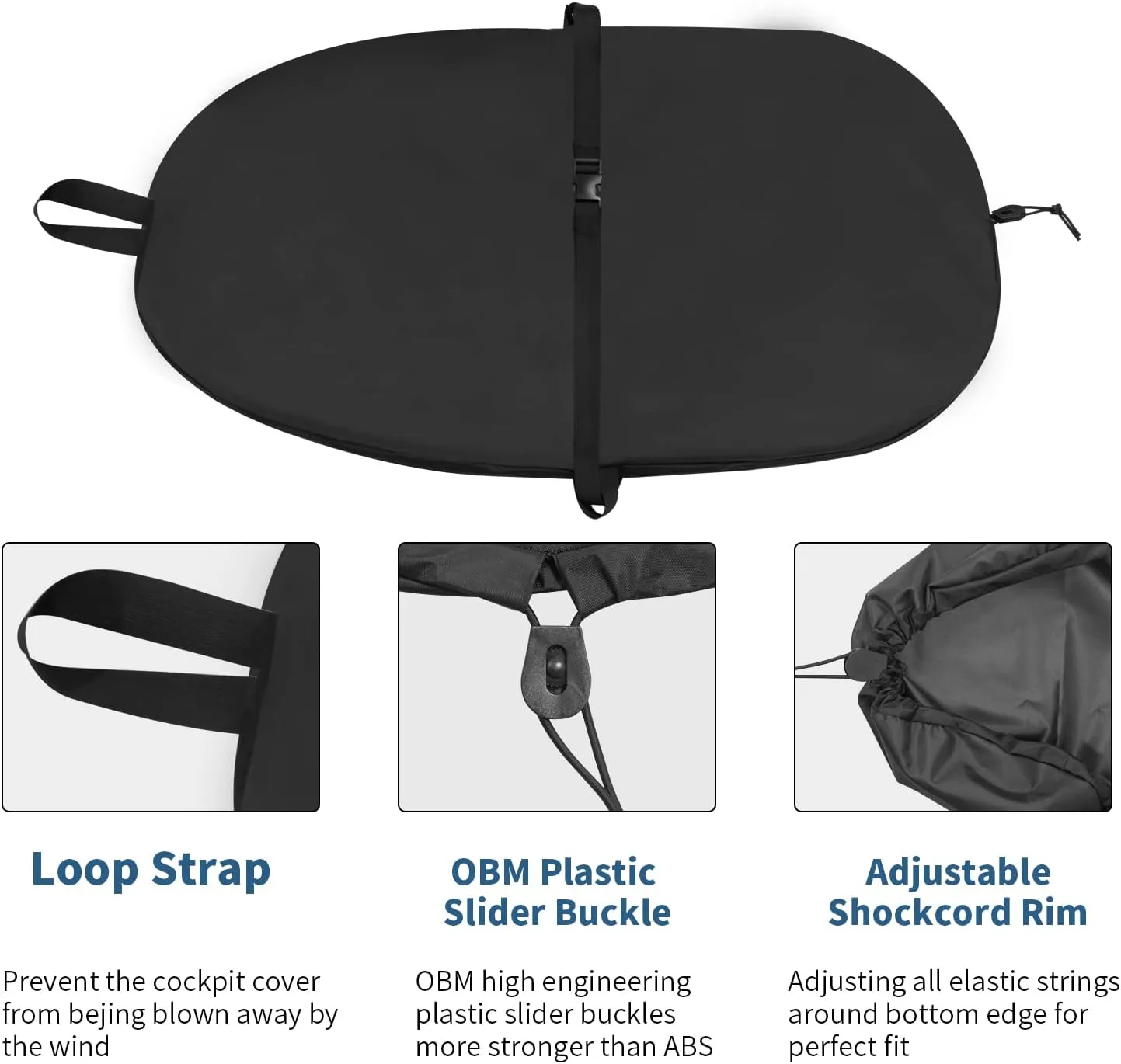UCEDER Waterproof Kayak Cockpit Cover Seal Cockpit Cover Maximum Protection for Your Ocean Cockpit