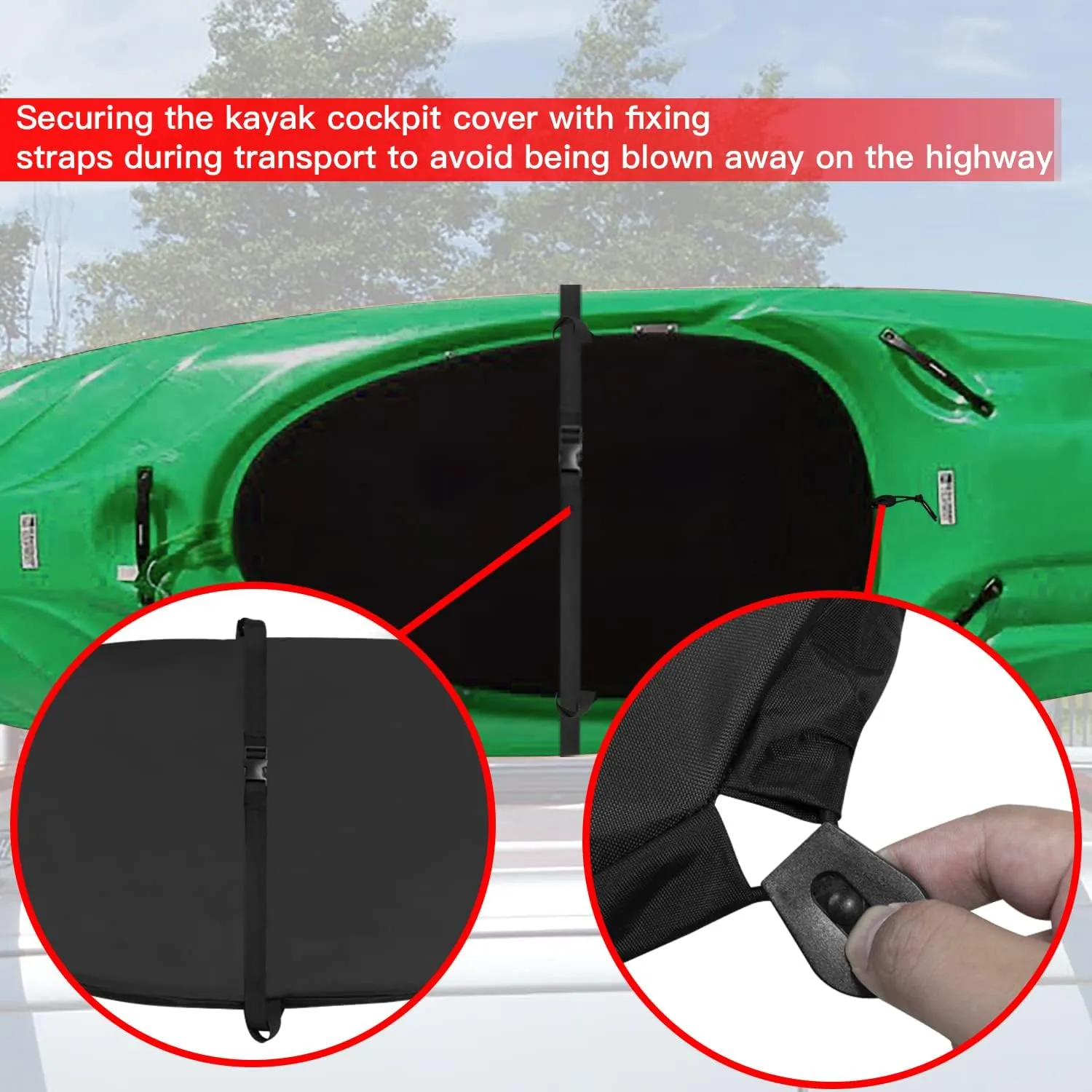 UCEDER Waterproof Kayak Cockpit Cover Seal Cockpit Cover Maximum Protection for Your Ocean Cockpit