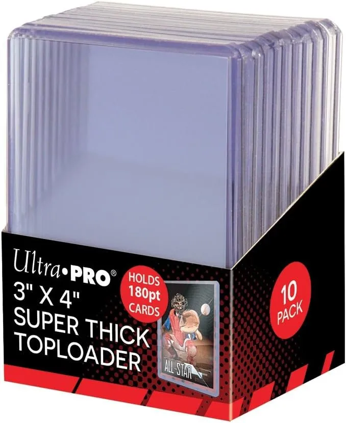Ultra Pro 2 180pt Top Loader Packs - 10 Toploaders Per Pack (20 Total) - Thick Baseball, Basketball, Hockey, Football Cards (Ie Memorabilia)