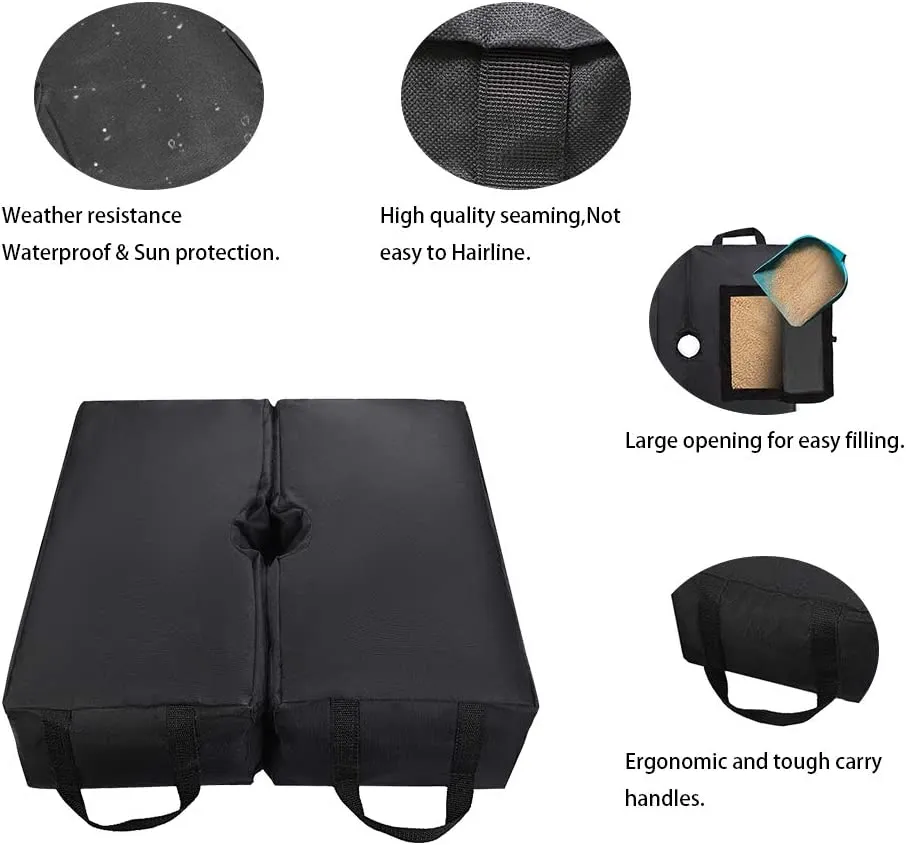 Umbrella Base Weight Bag, Square Detachable Weatherproof Sand Bag for Offset, Cantilever or Any Outdoor Patio Umbrella Stand