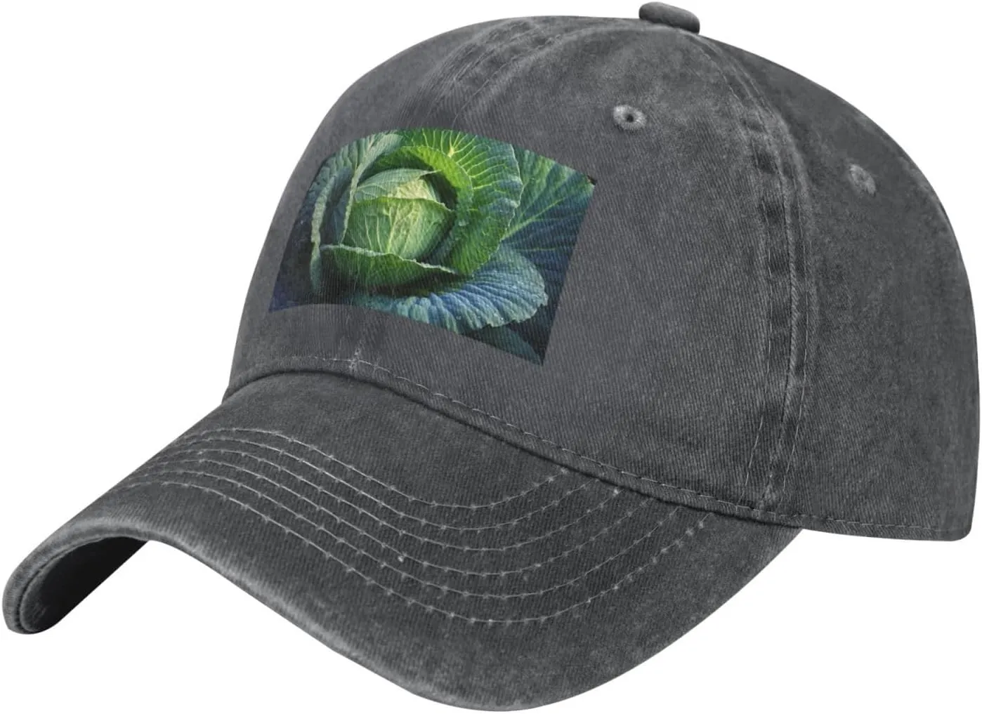Unisex Denim Baseball Cap Classic Breathable Brim Hat Bright Cabbage Trucker Hat Adjustable Dad Hat Casual Outdoor Sun Hat