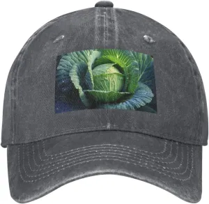 Unisex Denim Baseball Cap Classic Breathable Brim Hat Bright Cabbage Trucker Hat Adjustable Dad Hat Casual Outdoor Sun Hat