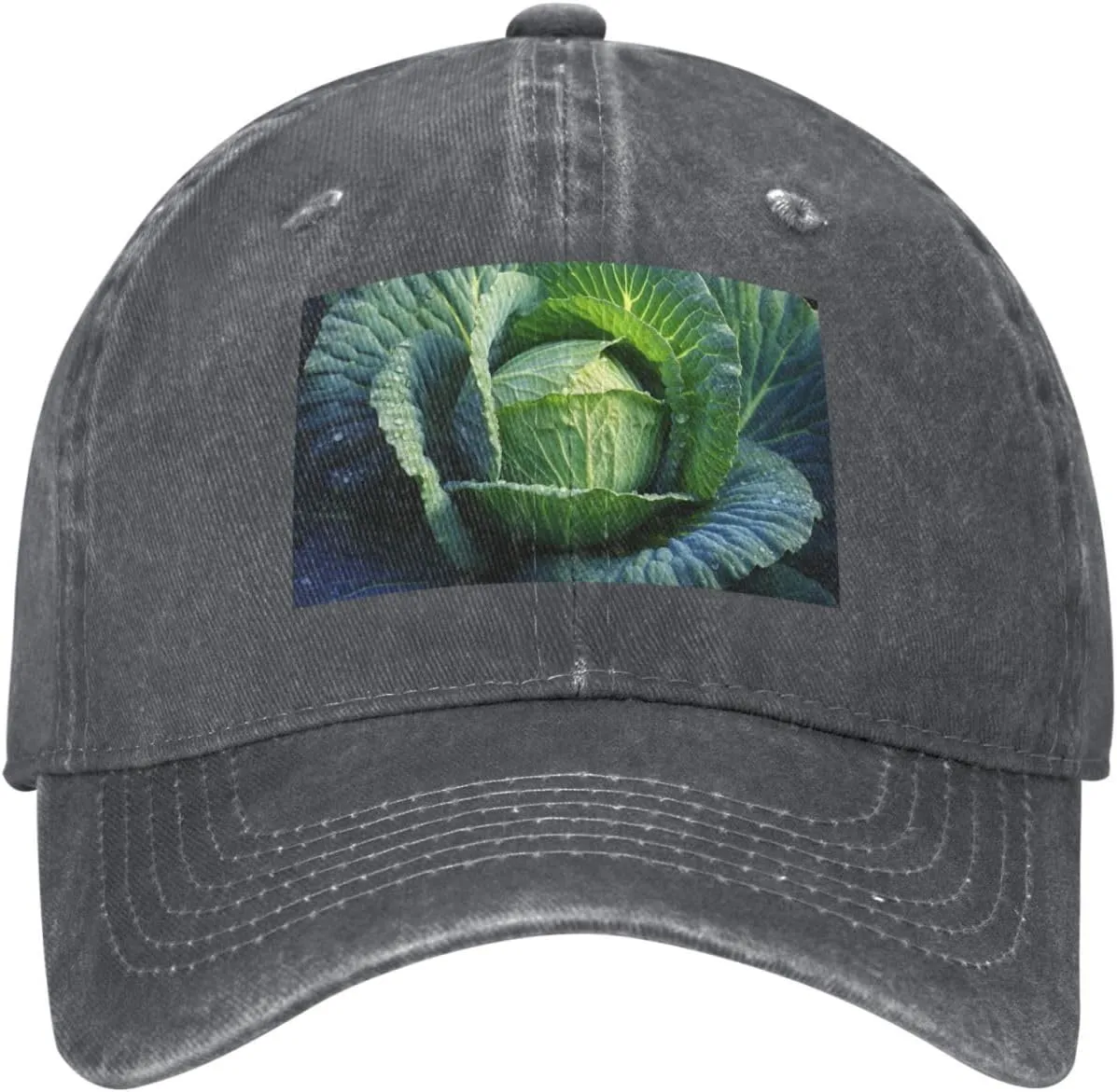 Unisex Denim Baseball Cap Classic Breathable Brim Hat Bright Cabbage Trucker Hat Adjustable Dad Hat Casual Outdoor Sun Hat