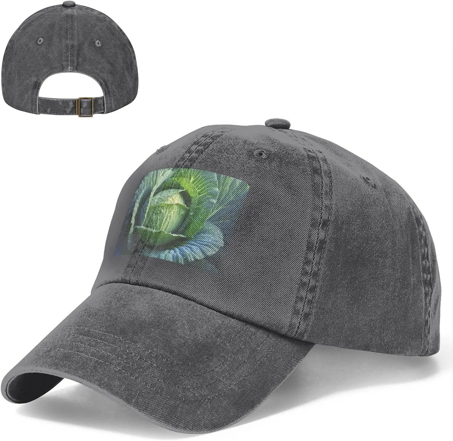Unisex Denim Baseball Cap Classic Breathable Brim Hat Bright Cabbage Trucker Hat Adjustable Dad Hat Casual Outdoor Sun Hat