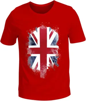 Unisex Union Jack British Flag T-Shirt Casual Summer Crewneck Short Sleeve St Georges Day T Shirts Basic Cotton Tshirts